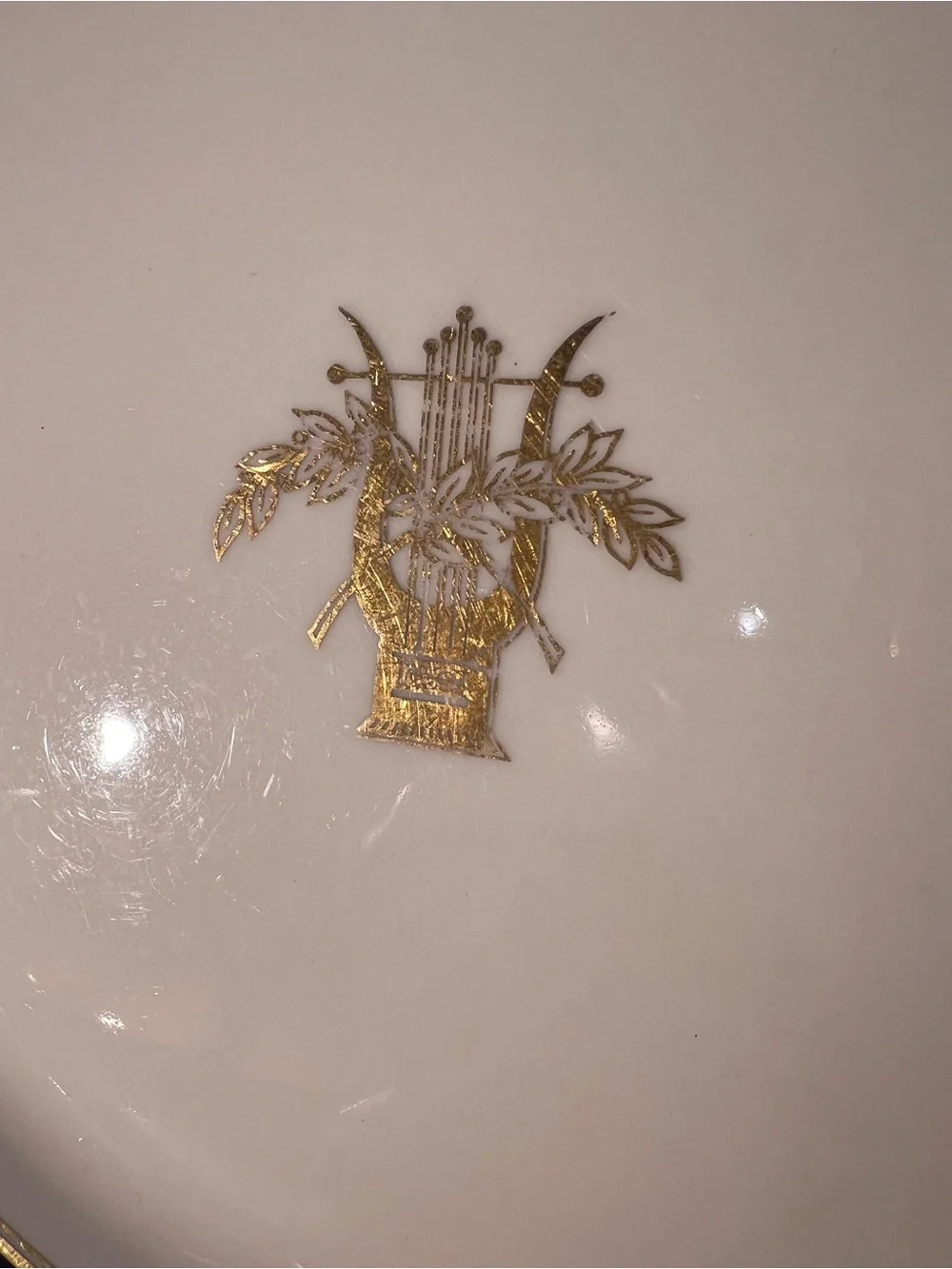 Cobalt Blue and Gold Laurel Dinner Plate, no chips or cracks